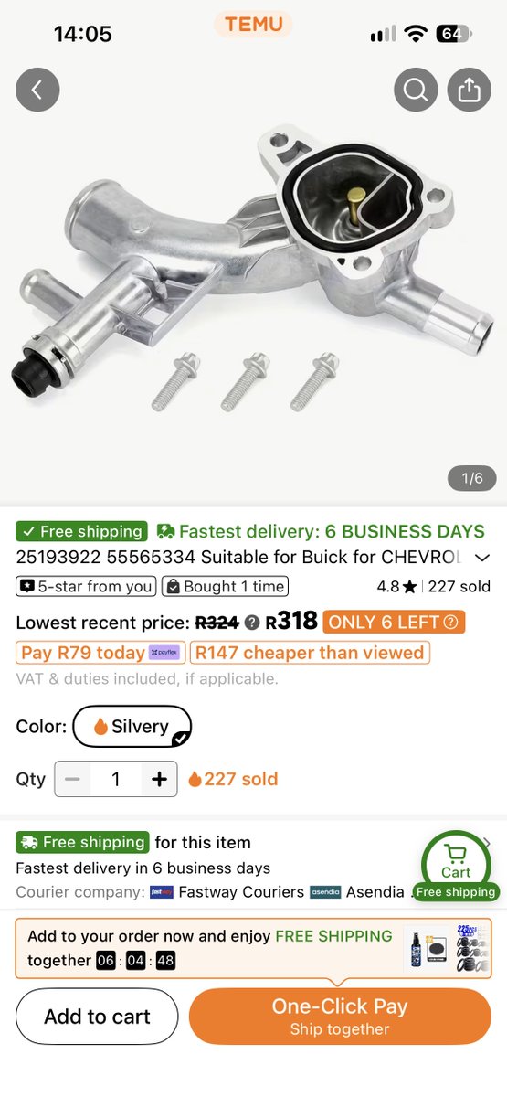 StaxCooks's tweet photo. Working on cars will teach you not to buy the first thing you see because you can get the exact same thing way cheaper. 

R 3 210 vs R318
R518 vs R73 https://t.co/x0YJ5NPipq