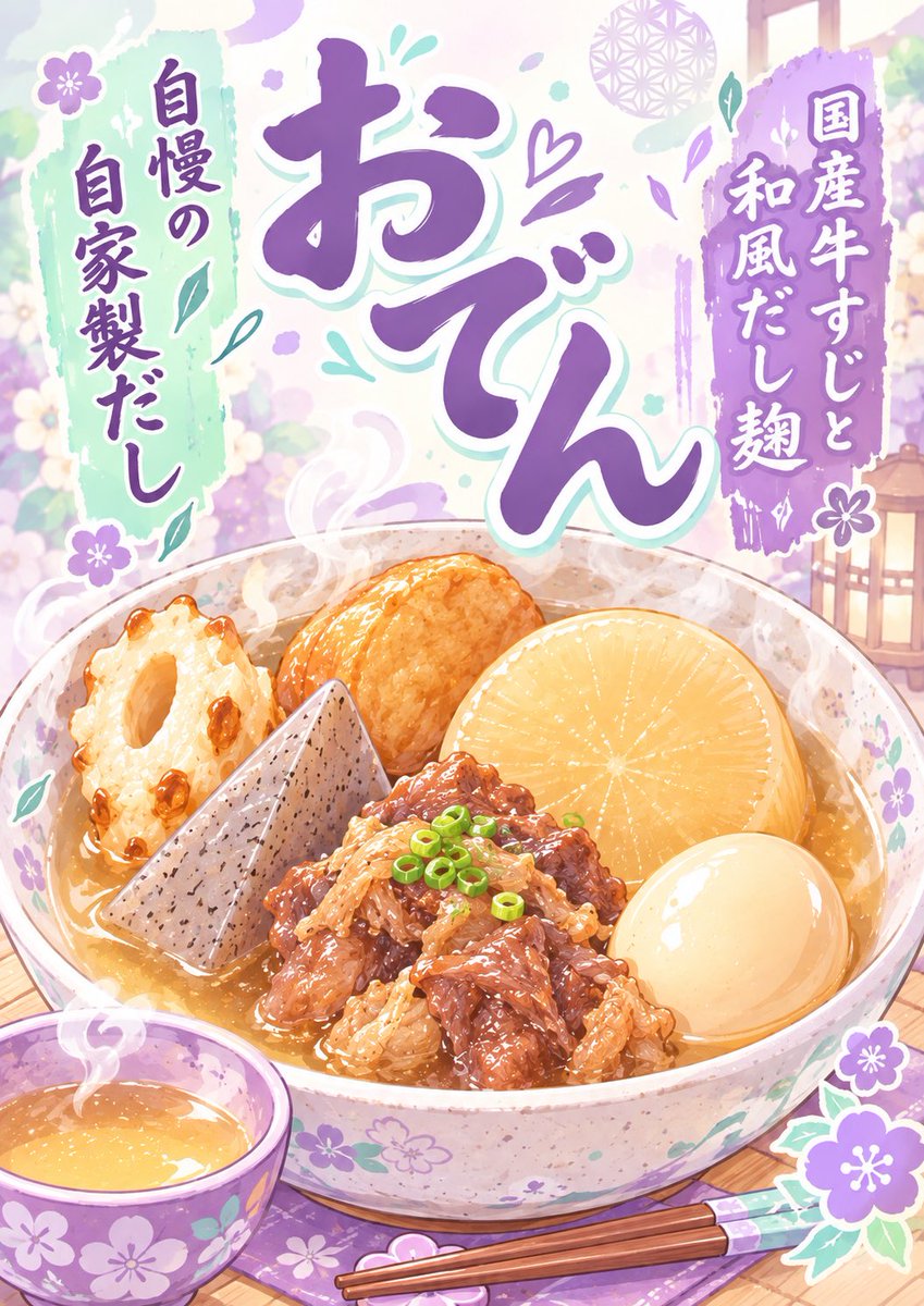 ramskitchen0405's tweet photo. おでんはじめました

今年も自家製の国産牛すじ和風出汁麹です

一品¥100〜

お出汁が自慢、じっくり煮込んだ特製おでん

お仕事帰りのサクッと一杯にも、お食事にもぜひご利用ください
皆さまのご来店、心よりお待ちしております☺️ https://t.co/dFepipP4wp