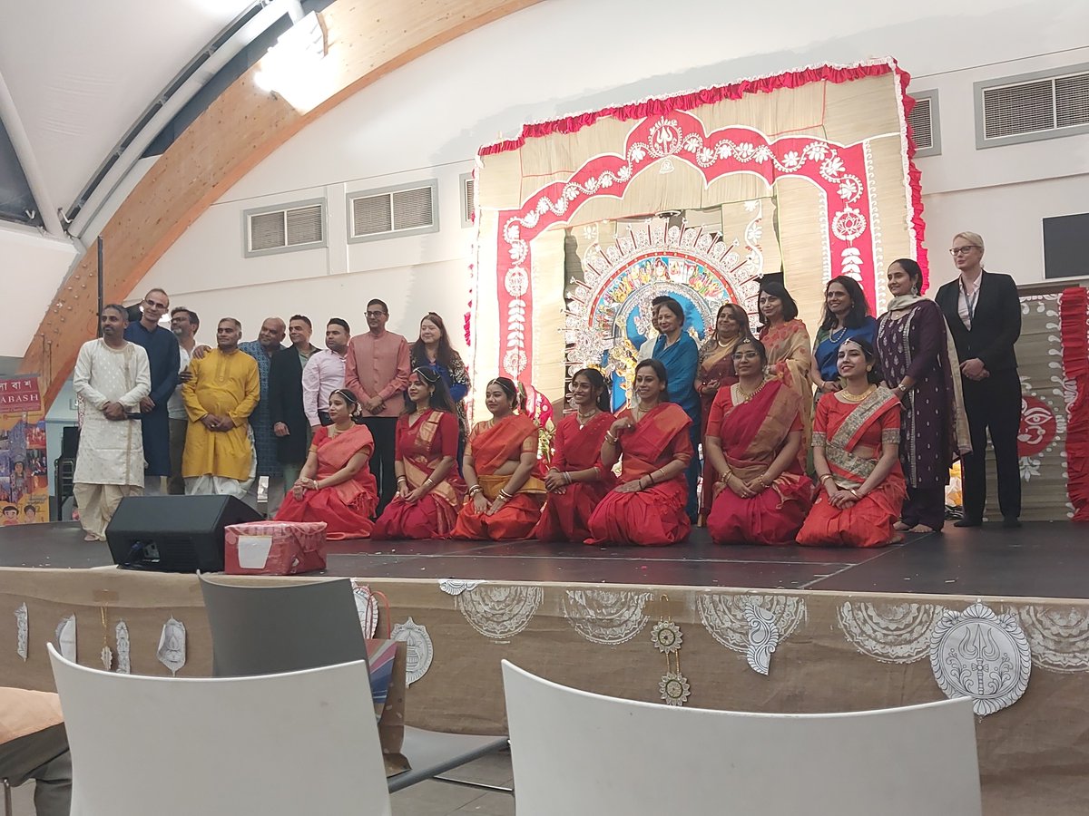 PSOSEdinburgh's tweet photo. Community Relationships Specialist Md Rahman from Policing Together and EDI Officer Rebecca Conway were delighted to attend the 13th Edinburgh Durgotsav, organised by Sabash.
Thank you to Sabash for organising this fantastic event and for welcoming us. https://t.co/tADUiCz8Ck