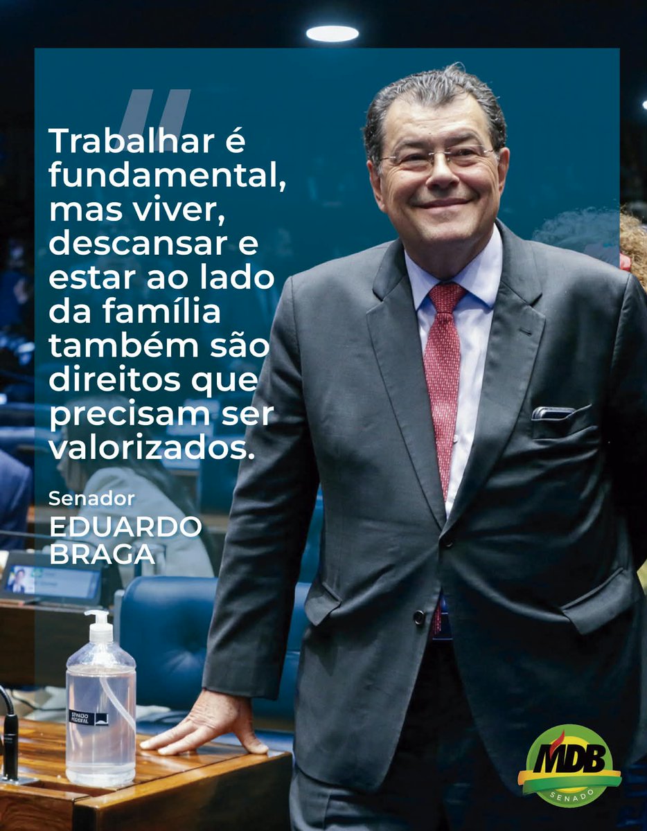 mdbnosenado's tweet photo. O fim da escala 6x1 foi aprovado. O líder do MDB no Senado, senador @EduardoBraga_AM (MDB-AM), destaca a importância do avanço nesse debate, considerando a valorização do trabalho e os impactos das mudanças na jornada para a sociedade brasileira.
#MDB #MDBnoSenado #Escala6x1 #6x1 https://t.co/EbiJaCULfn