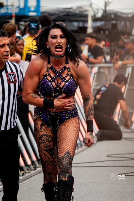 sleekfinity's tweet photo. How it feels to watch WWE without rhea ripley in it https://t.co/Lf0PEnguOX
