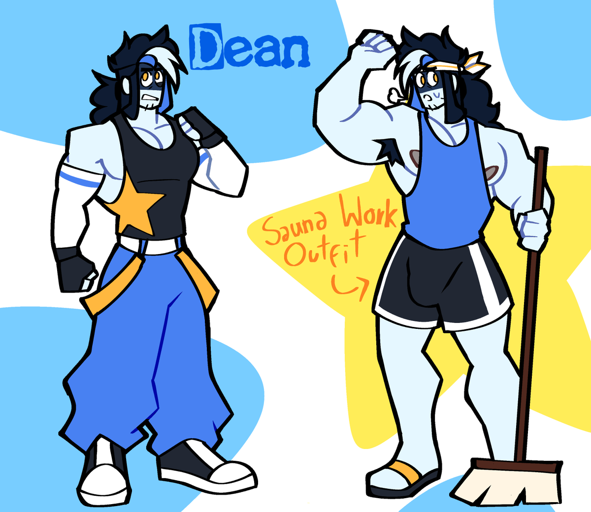 KoffinKrypt's tweet photo. posting dean's full ref in specific cuz i really like the outfit he wears at his job too https://t.co/i6D4hKU7a6