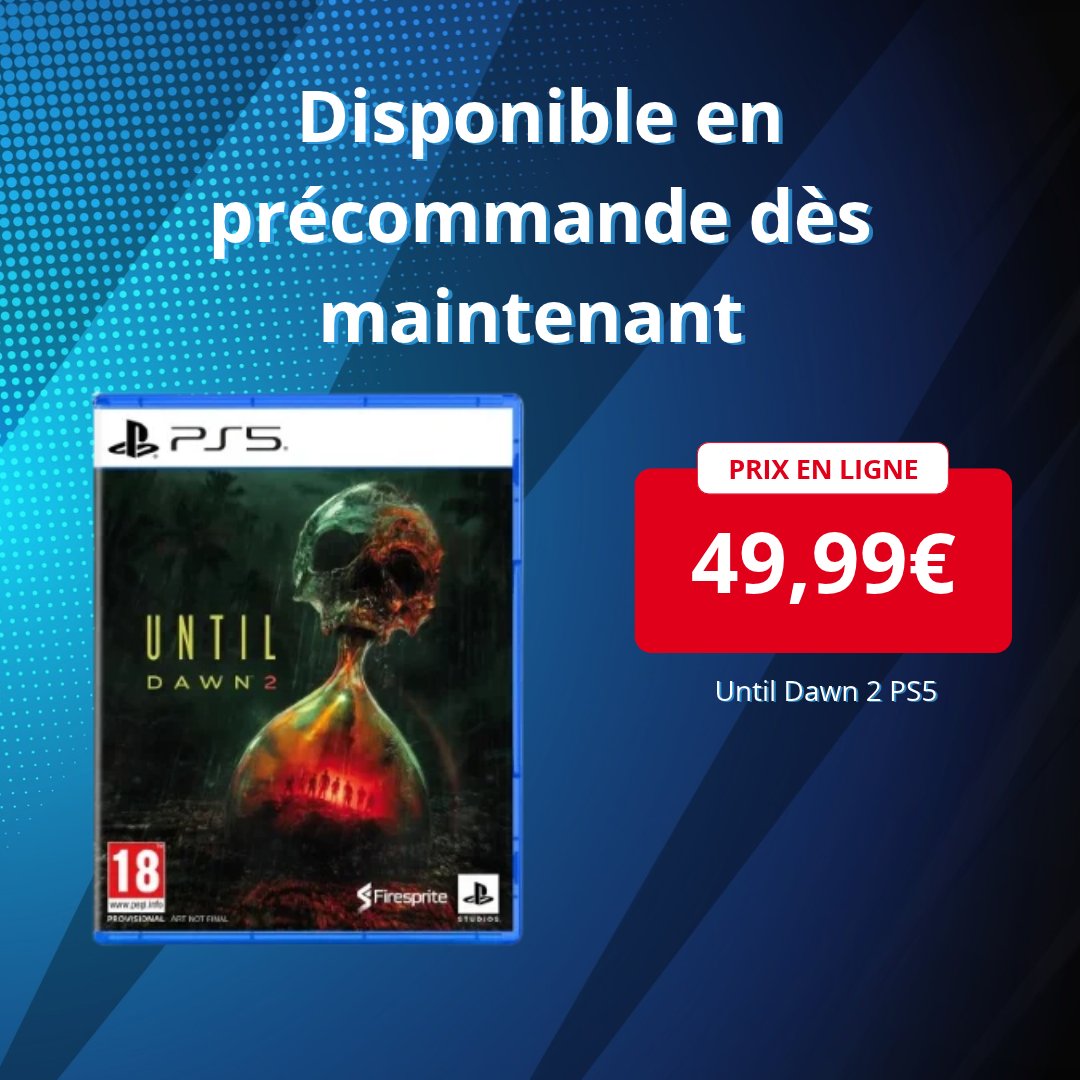 HypergamesA's tweet photo. Le jeu Until Dawn 2 PS5 est disponible dès maintenant en précommande sur https://t.co/1kLB3oywKA !  

Disponible ici➡️https://t.co/rdEOFbSFcM https://t.co/RHN0AJBY4K