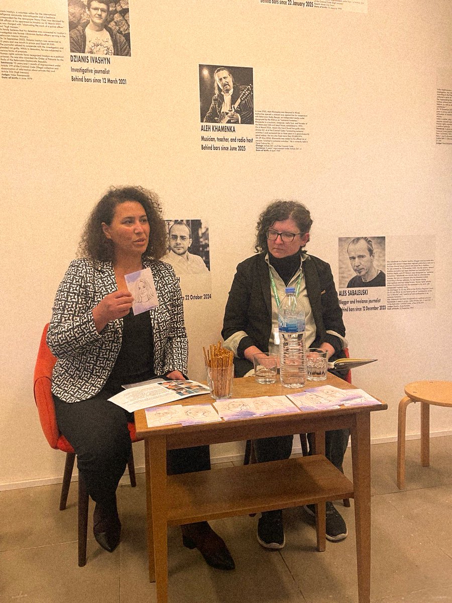 ECPMF's tweet photo. 🎙️ At Hamburg’s Press Freedom Week, we brought together journalists in exile Leyla Mustafayeva and Olga Bubich for a powerful conversation on persecution, rebuilding careers and solidarity across borders. What do journalists in exile need most? Security, empathy, respect. https://t.co/s65sZNmnxI