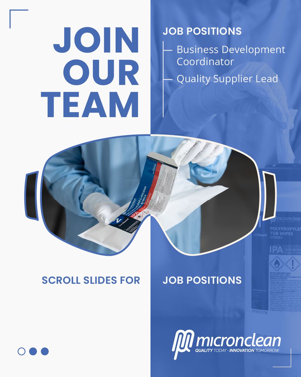 MicroncleanUK's tweet photo. APPLY NOW
#BusinessDevelopment Coordinator:
Full Time, Based in Skegness. £28,000 - £30,000pa (DoE)
https://t.co/gPTxi7fbWF
#QualitySupplier Lead:
Full Time, Based Skegness. £40,000 - £45,000pa (DoE)
https://t.co/D0ifu7ER0R
#SkegnessJobs #Micronclean https://t.co/ntjACVMQe0