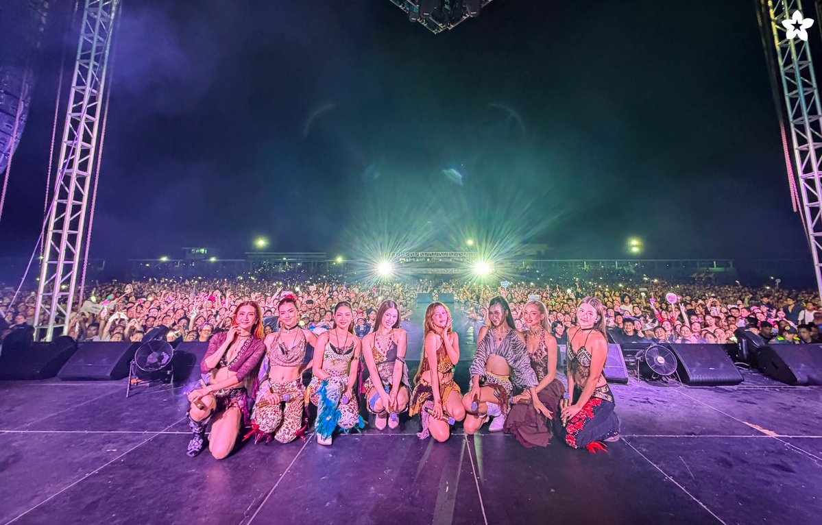binicrave's tweet photo. BINI successfully drew an audience of roughly 7,000 fans to the Leyte Sports Complex Grandstand for their debut ticketed concert in Tacloban, "Unfiltered," held on October 17, 2026. 

The event showcased performances by BINI alongside guest acts Adie and the Baby Dolls and presented by Enigma Events and Productions Inc. 

📸 Hj.Hubilla Aerial Photography

BINI AT UNFILTERED CONCERT  

#BINI_LiveInTacloban #BINI