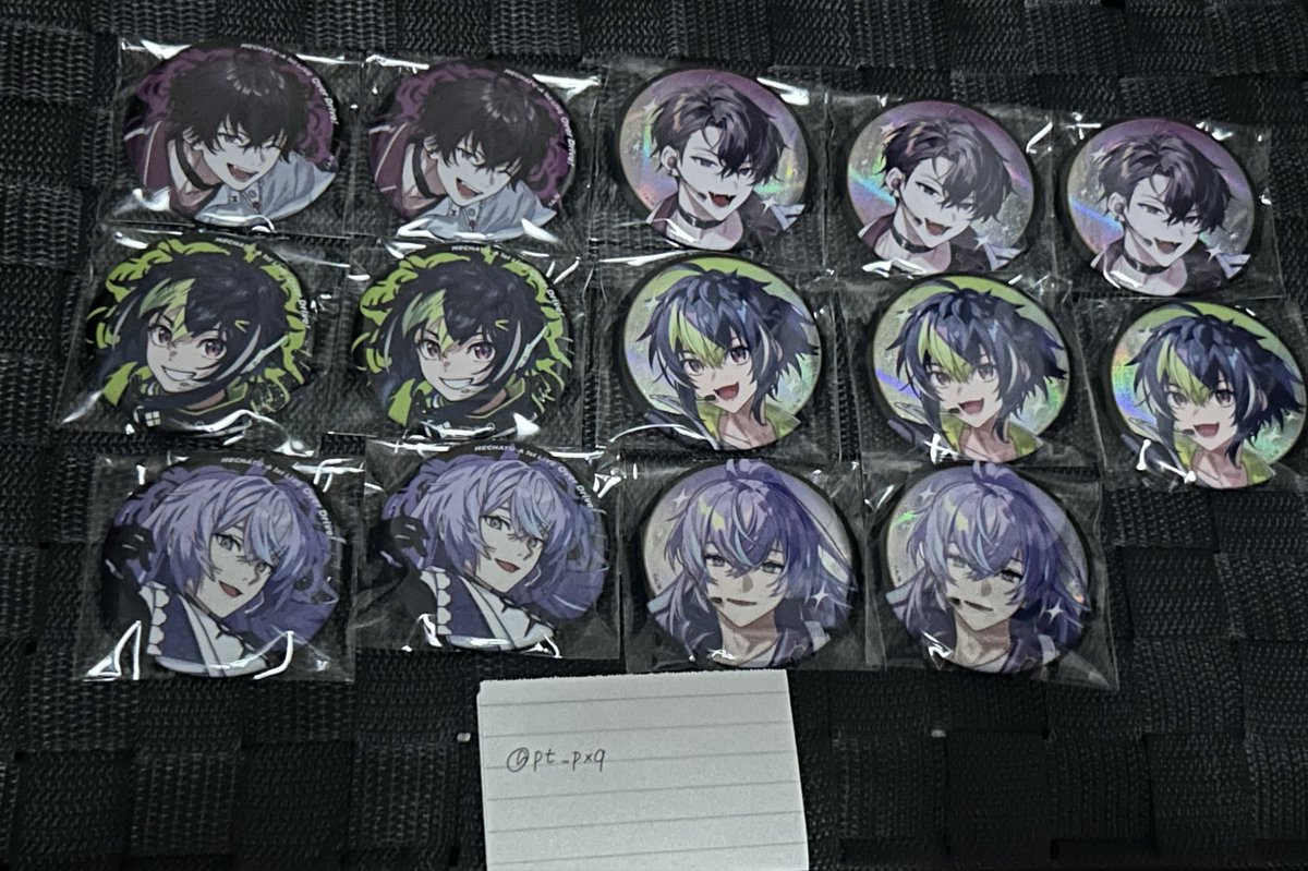 pt_pxq's tweet photo. 【交換】にじさんじ MECHATU-A 1st LIVE Over Drive! ランダムカード めちゃつえー 缶バッジ

譲:画像
求:🩵

郵送希望
23日金曜日から25日日曜日の発送になります。
それ以降はポスト投下になります。 https://t.co/HxnIPVY1QJ