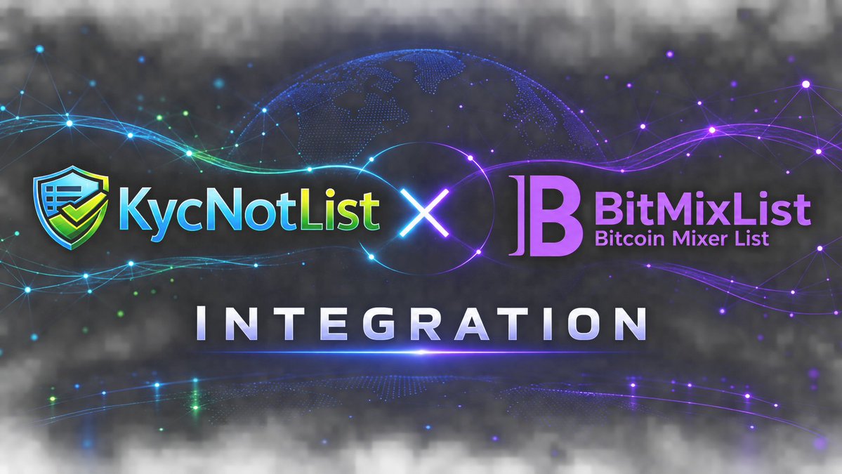 KycNotList's tweet photo. We’re pleased to announce the integration of KYCNotList and BitMixList. BitMixList review statistics are now available on KYCNotList, improving transparency across exchange and mixer listings. Glad to collaborate with @Zenul_Abidin 🤝 https://t.co/wmCIpBNP5D