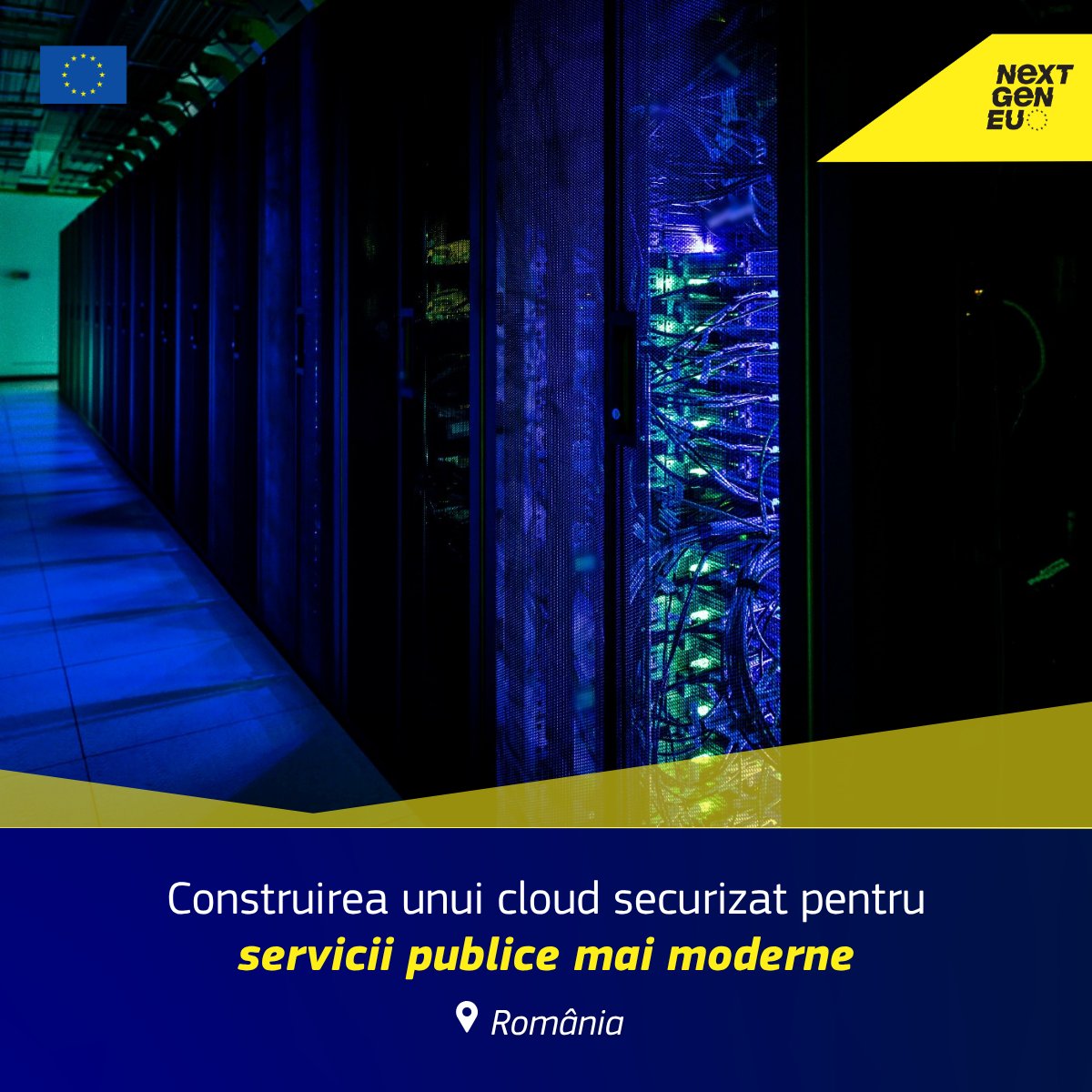 RCERomania's tweet photo. Cu sprijinul #NextGenEU, 🇷🇴 dezvoltă cea mai mare infrastructură cloud guvernamentală de până acum, ptr. a moderniza serviciile publice, a consolida schimbul de date și a spori interoperabilitatea. Peste 30 de instituții publice sunt deja conectate la ea.
https://t.co/fgW448flie https://t.co/LflJVaHUJG