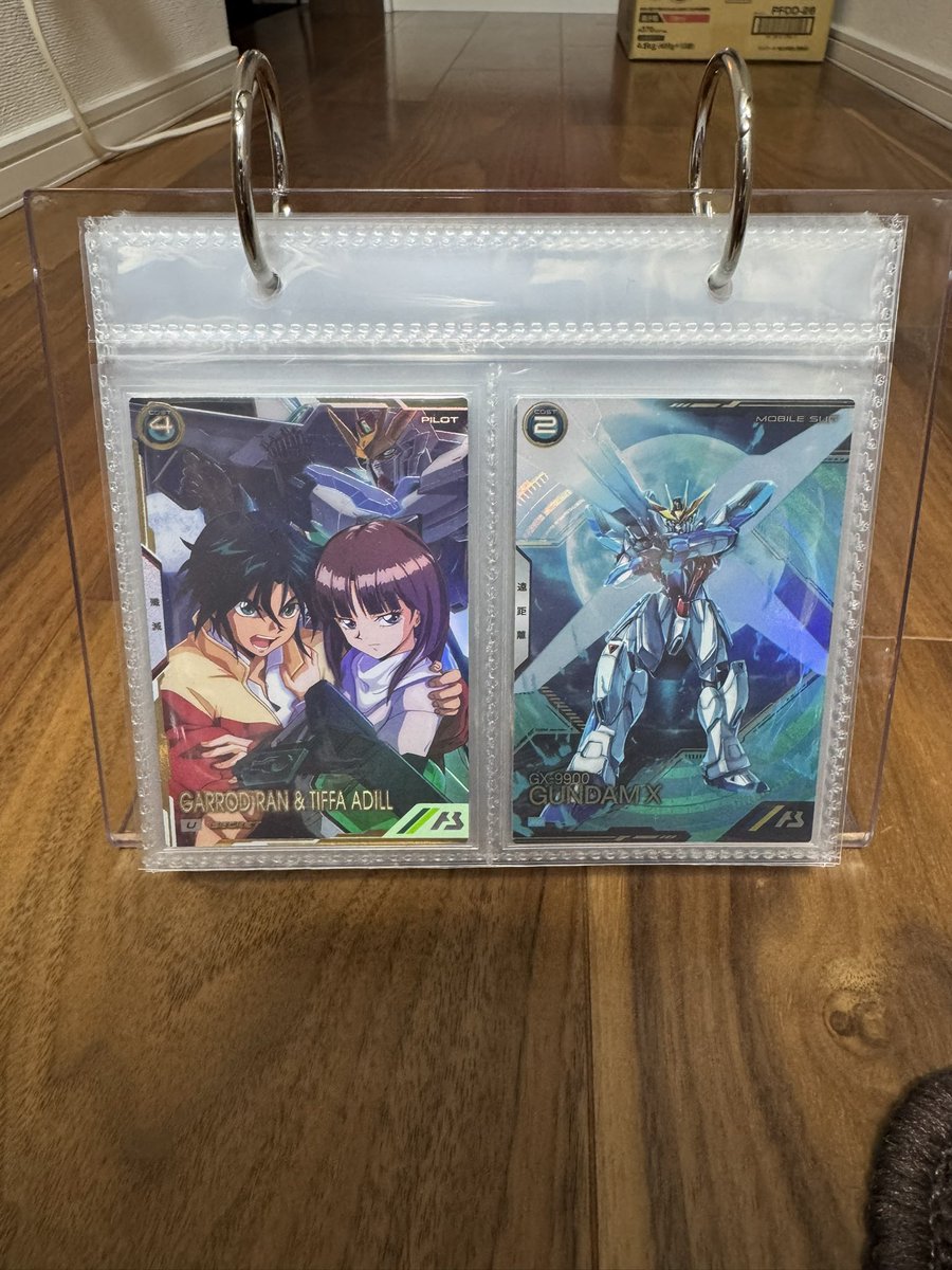 55105510e's tweet photo. ダイソーで買ったリングスタンドがかなり使いやすい
ファイル追加出来るしお気に入りの2枚入れて気分で捲れるからデスクに飾るにもちょうど良いな https://t.co/LA008uLhBd