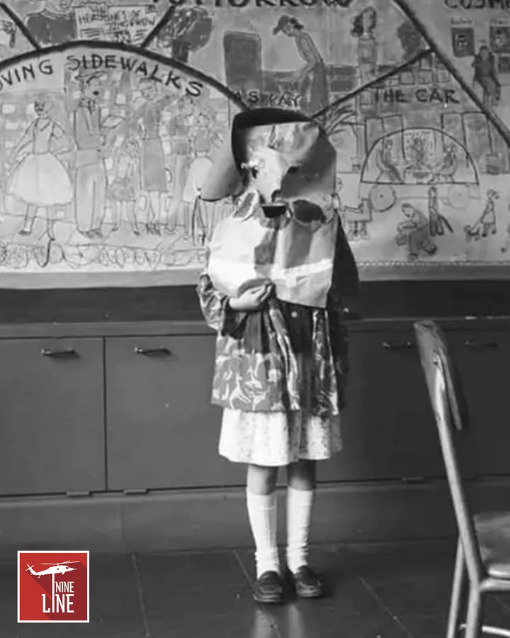 NineLineApparel's tweet photo. Before there were aisles full of pop culture costumes, Halloween was a homemade affair. In the early 1900s, people crafted their disguises from scraps, paper, fabric, and imagination. The idea wasn’t to mimic a movie character but to transform into something unrecognizable. Many of these early costumes were inspired by folklore, spirits, and superstition. Looking back now, they carry an eerie charm and remind us that the scariest costumes don’t come from stores, they come from creativity.
Image source- Ladydi-bds via Reddit