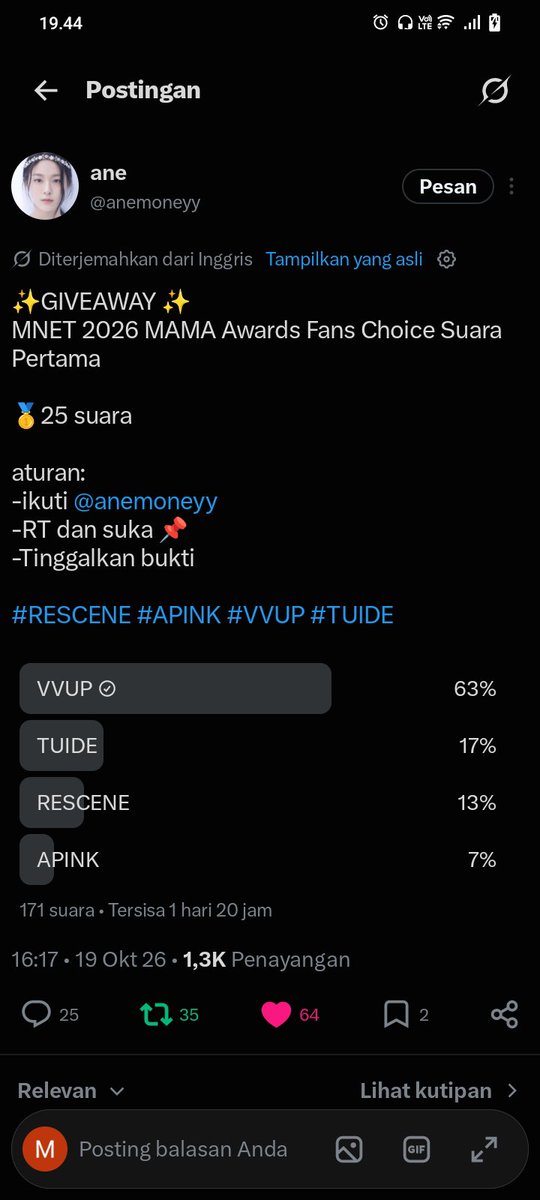 MYuli9745's tweet photo. @anemoneyy Done for #VVUP https://t.co/dCChj3jIUp