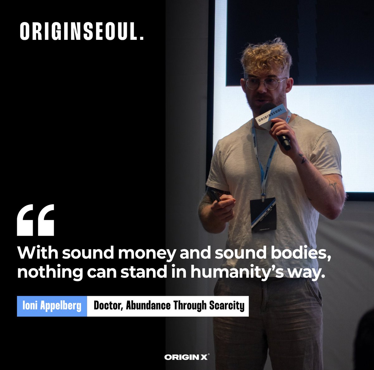 ORIGINseoulBTC's tweet photo. "With sound money and sound bodies, nothing can stand in humanity’s way."  

- IONI APPELBERGㅣDoctor, Abundance Through Scarcity https://t.co/lh4LQE2a6o