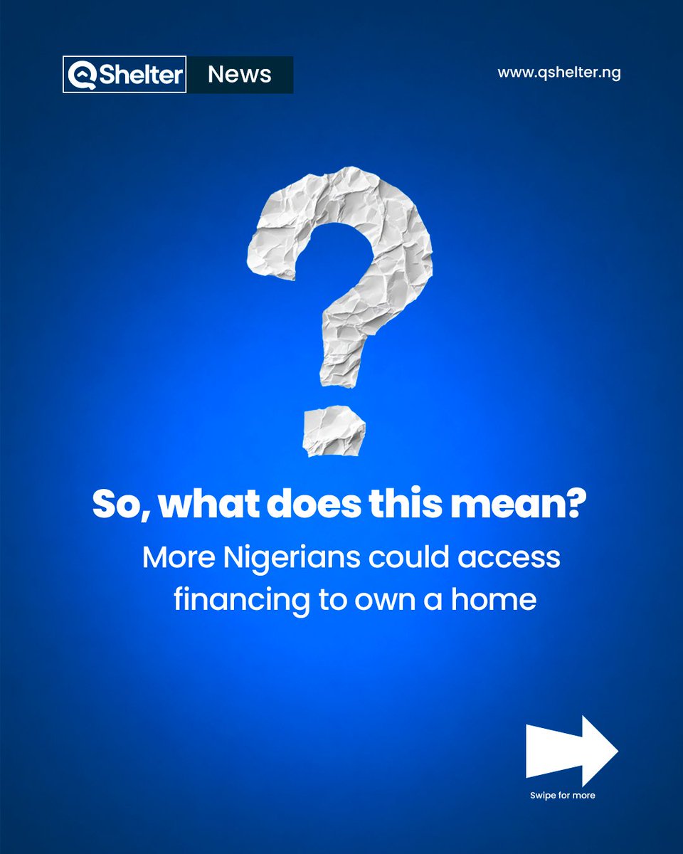 qshelterng's tweet photo. 🏡 Major housing updates for Nigeria!

The FG proposes raising the mortgage limit from ₦50M to ₦85M, targeting 5,000 mortgages by 2028, and boosting access for informal-sector workers.   

Swipe to see key highlights and click the link in bio for full details!

#QShelter #HousingFinance #RealEstateNigeria #MortgageNigeria #Homeownership