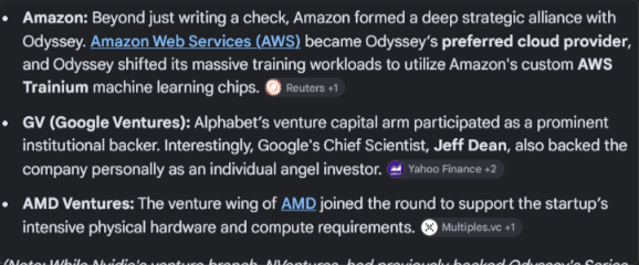 thepfpcultfun's tweet photo. The company raised 310 million.

So they dont need fees. BUT amazon, google, and AMD seeded them

OTC with the three https://t.co/9VN1ORovM9