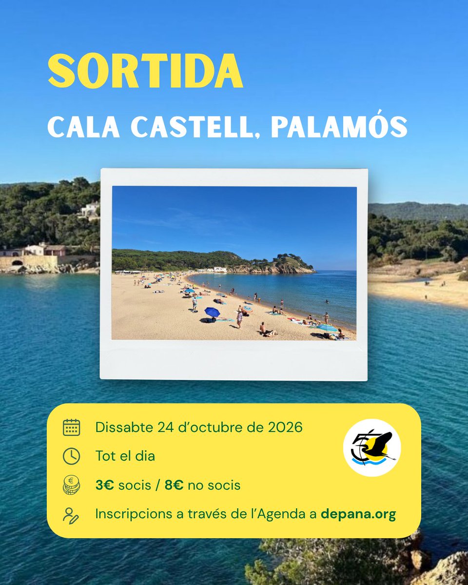 DEPANA's tweet photo. 🏖️ Amb motiu del 50è aniversari de DEPANA, us proposem una sortida naturalista per descobrir Cala Castell, un espai natural que es va aconseguir protegir gràcies a la lluita i la pressió social en què va participar la nostra entitat. https://t.co/XvAZ97InER