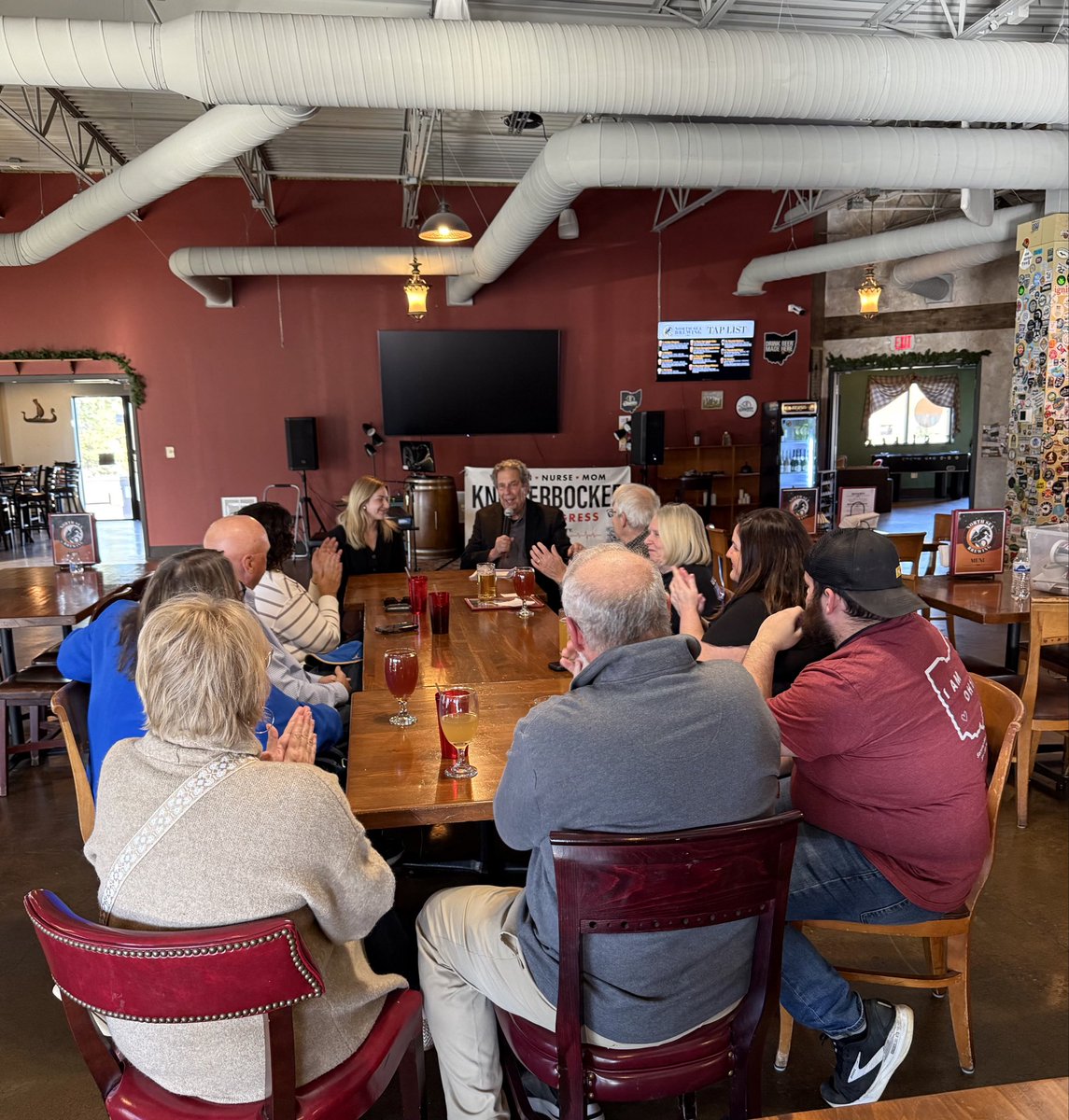 JonBowzerBauman's tweet photo. Races are emerging! Kristina  @KnickerbockerOH has a great chance to unseat Mike Turner in the Dayton area OH-10. She’s a veteran &amp; oncology nurse practitioner &amp; Turner has a sad 16% rating on senior issues for his 24 years!

We got a Social Security round table going in a day! https://t.co/ZR5pQEyZ89