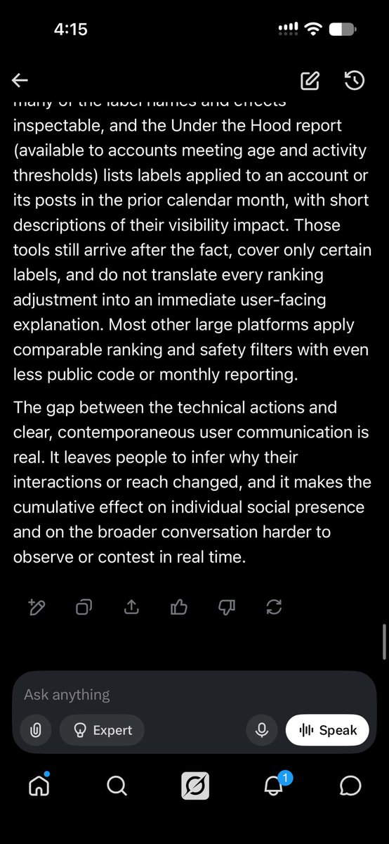 AlinEugenC's tweet photo. Let’s start a #revolution #together @jack  ! Or at least #Let’s #File a #Lawsuit together ! (Unless you signed NDAs when you sold Twitter but you can always change your mind - all you would loose is just #All #Your #Money

“The gap between the technical actions and clear, contemporaneous user communication is real. It leaves people to infer why their interactions or reach changed, and it makes the cumulative effect on individual social presence and on the broader conversation harder to observe or contest in real time.”