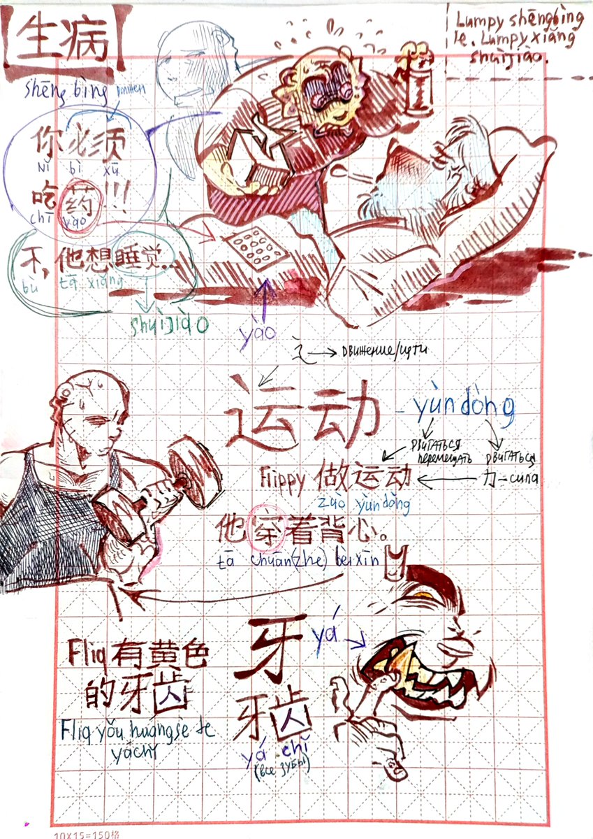 nitrant_nit's tweet photo. No idea if this is actually helping me study, but at least I’ll be left with an empty brain AND a bunch of fun doodles.

#happytreefriends #HTF #flippy #fliqpy  #lumpy #Flumpies #giggles https://t.co/zmSBV5Kwdp