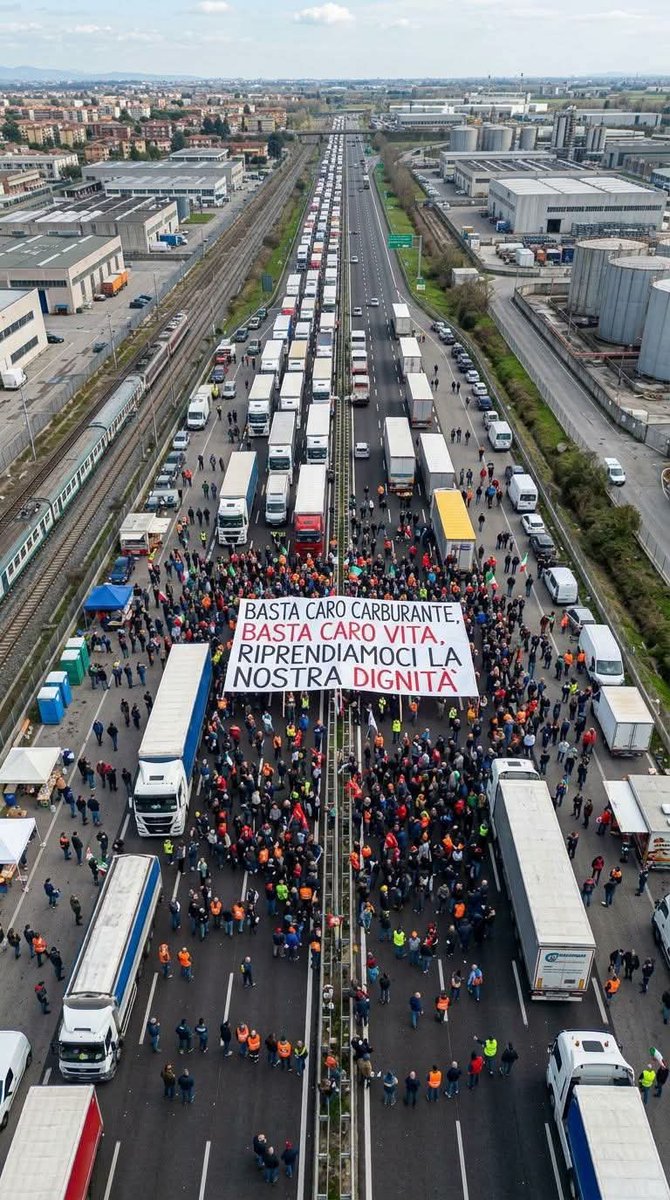 CarmelinaRaffa's tweet photo. Siamo tutti con voi! Onore a camionisti ,agricoltori , a chi sta bloccando tutto! https://t.co/qdtMtRvmMm