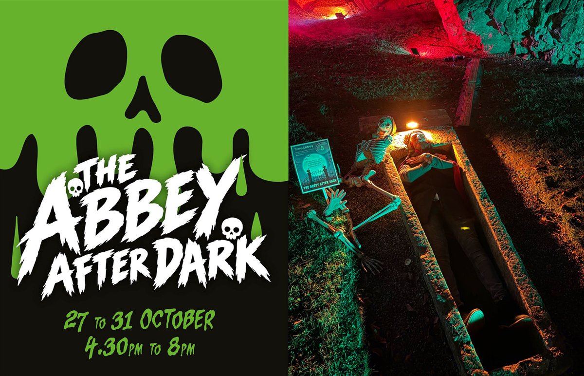 PrimaryTimes's tweet photo. #WhatsOn in Devon > Dare to discover what lurks in the shadows of #TorreAbbey?  With over 800 years of history, this former medieval monastery is the perfect setting for some spooky Halloween adventures 👻

A frightfully fun evening for all ages!
https://t.co/uhCGgQYXqf https://t.co/vdpJoxWZ9c