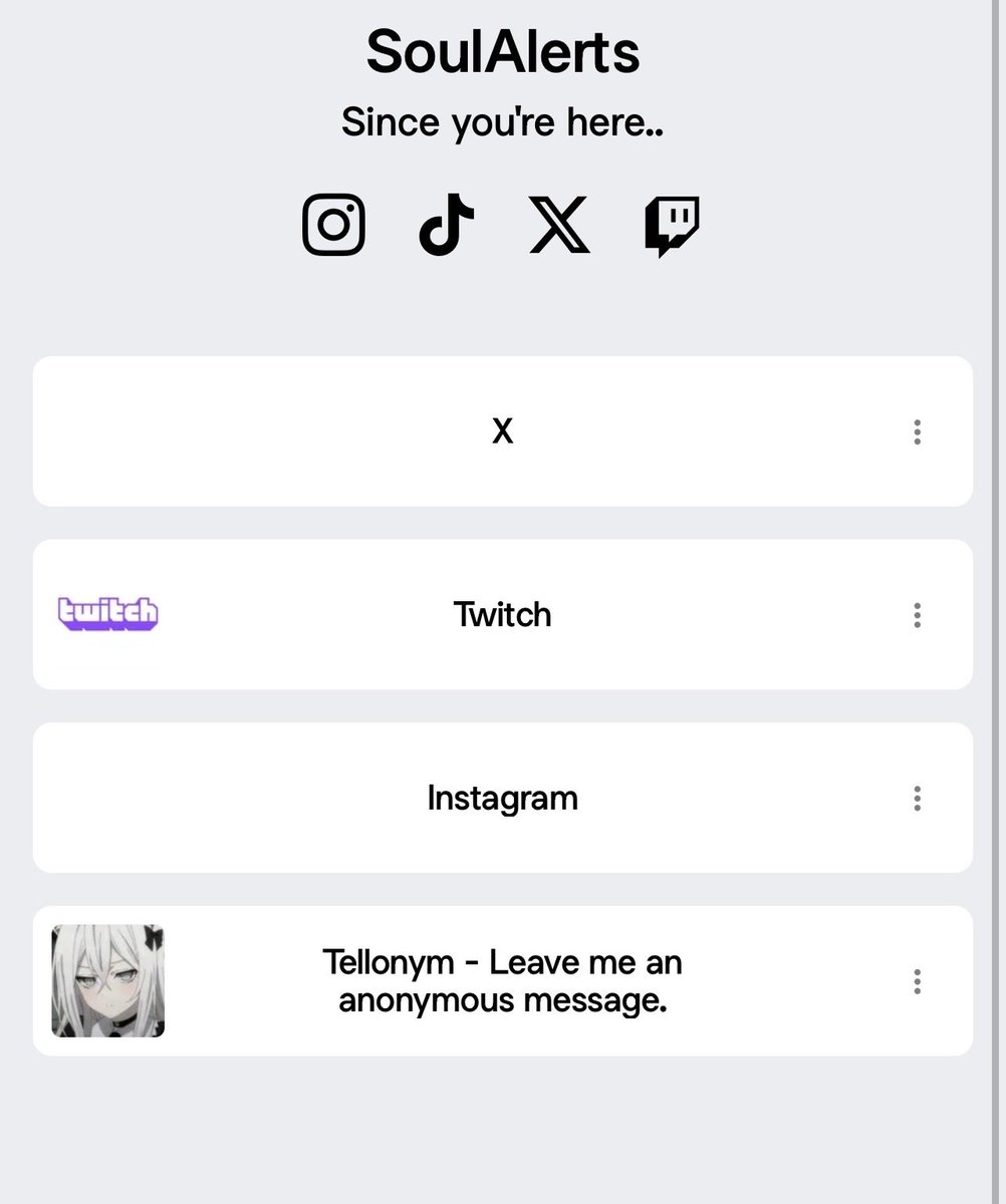 SoulAlerts's tweet photo. I’ve had my Tellonym (linktree) in my discord bio for a while, and in case you were wondering what kind of anonymous tells someone who LFG’s once in a while gets - here’s the answer. https://t.co/5DcNjyjkoa