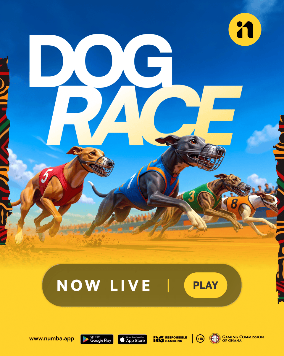 Numbagh's tweet photo. Dog Race Instant is LIVE on Numba! ๐โก Pick your runner and feel the speed. Terms & Conditions Apply.
#DogRace #NumbaApp #GhanaGaming #NewGameAlert https://t.co/yY4BP2D9hx