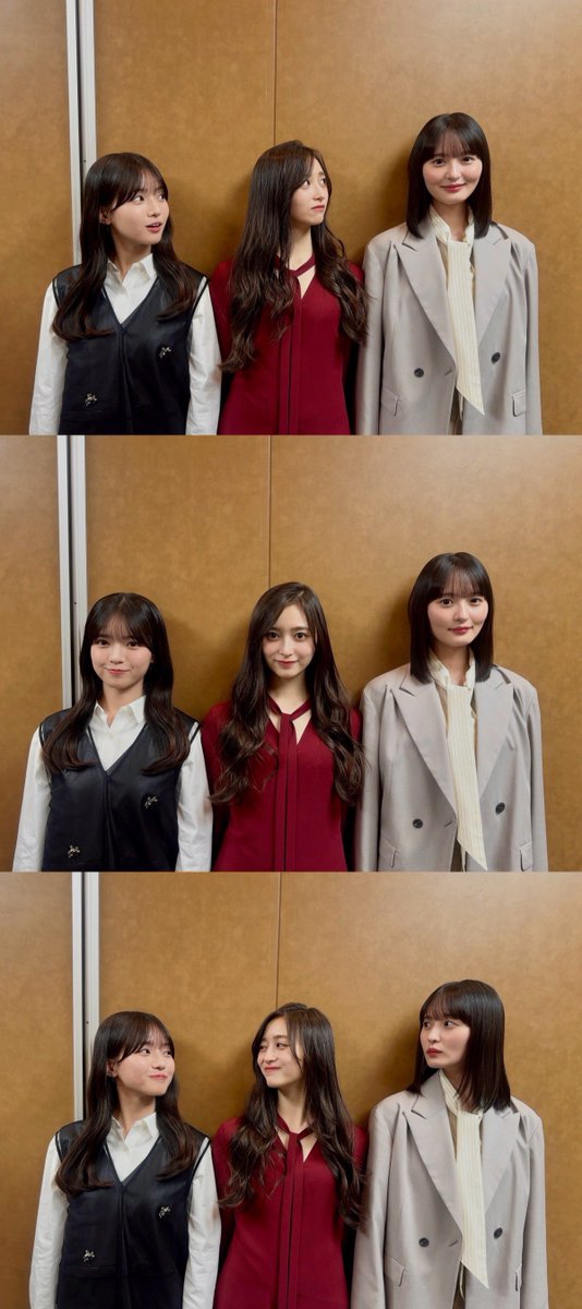 nogizaka46's tweet photo. カップスター劇場「姉といつまでも」特別試写会に #遠藤さくら #井上和 #瀬戸口心月 が登壇しました☺️

初回の撮影時に話題になった
なぎ と みつき どちらが背が高いのか？論争

ちなみにさく姉との身長差、こちらです✨
微笑ましい🙌

皆様、今後も三姉妹をぜひ温かく見守ってください🤍

#乃木坂46 https://t.co/bb7t4TqN1p