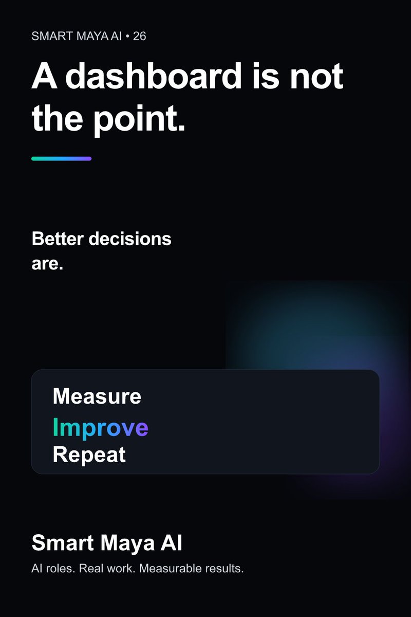 Hamsaspeaks's tweet photo. Dashboards matter when they make the next decision clearer.
https://t.co/25ls2pmtw0

#AITransformation #BusinessTransformation #EnterpriseAI #AIMetrics #DigitalTransformation https://t.co/YlonAquWwB