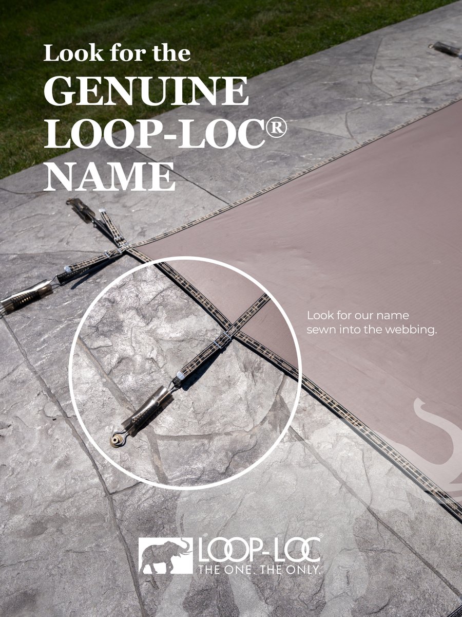 LoopLoc's tweet photo. Did you know every genuine LOOP-LOC® Safety Cover features our name sewn directly into the webbing?

It's one of the many details that reflect the craftsmanship behind every custom-made cover. 

When it comes to your pool,choose the original.  

#LOOPLOC #Craftsmanship #MadeInUSA https://t.co/8HqsmmW0nI