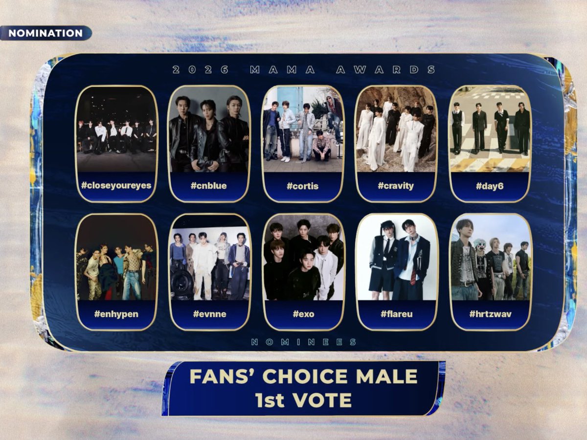 3DOUD3's tweet photo. 2026 MAMA NOMINATION 
#엔하이픈 #ENHYPEN .zip 

- Fans’ Choice | 팬스초이스 (투표 🗳️☝🏻)
- Best Male Group | 남자 그룹상 
- ALBUM OF THE YEAR | 올해의 앨범상 https://t.co/5ImBAcVt7Z
