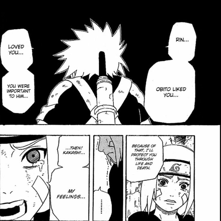 luvhaelvs's tweet photo. "Rin was actually in love with Obito" Uhh, does she know about it? 😭 https://t.co/a8NsutDOKt