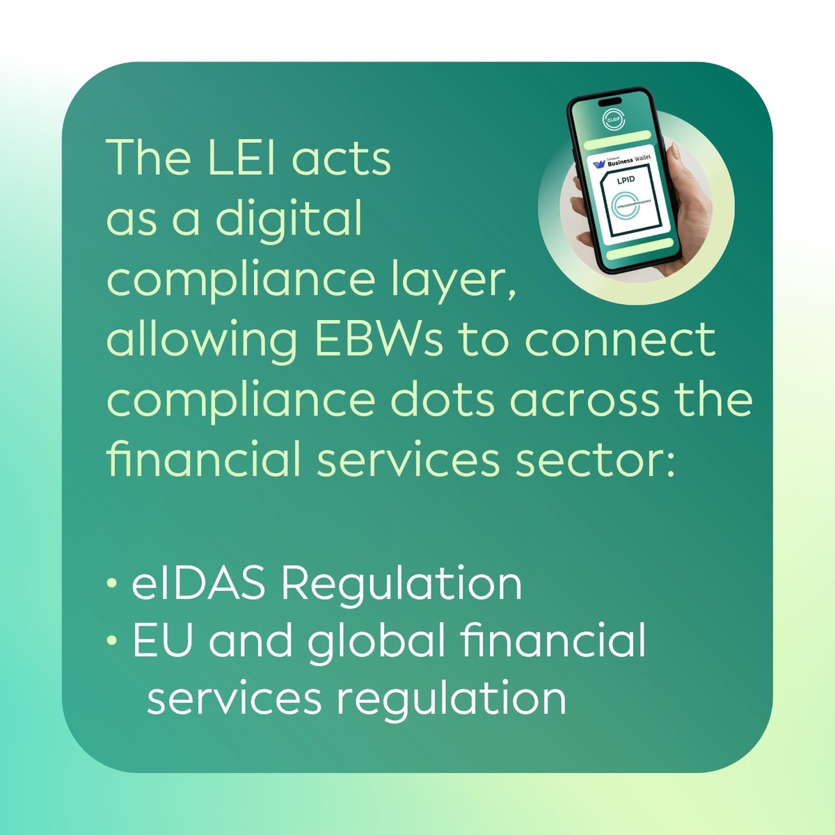 GLEIF's tweet photo. Promoting global interoperability 🇪🇺🌐

As negotiations on the European Business Wallet (#EBW) move forward, both the European Parliament and Council mandates include the possibility of using the Legal Entity Identifier (LEI) to link and verify key entity attributes.

For businesses operating across and beyond Europe, the #LEI can help connect the EBW with non-EU identity frameworks and support interoperable, cross-border interactions.

GLEIF will continue working closely with @Europarl_EN, @EUCouncil and @EU_Commission to help ensure the EBW delivers practical benefits for companies operating across and beyond Europe.

Click here to read our latest blog post on the value that the LEI can deliver within the EBW: https://t.co/2rv1IFrggE

#EUBusinessWallet