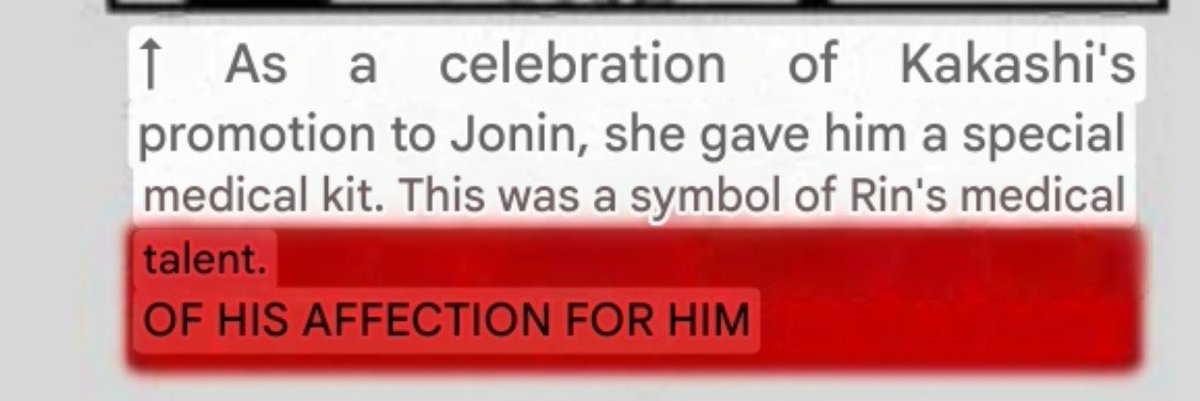 luvhaelvs's tweet photo. "Rin was actually in love with Obito" Uhh, does she know about it? 😭 https://t.co/a8NsutDOKt