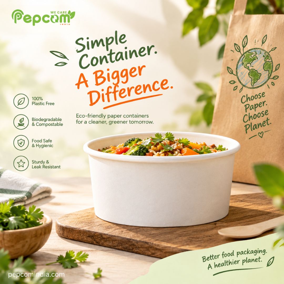 PepcomIND's tweet photo. A simple container. A bigger difference. 🌿
Explore Pepcom’s eco-friendly paper food containers for your takeaway business.
#Pepcom #FoodPackaging #EcoFriendlyPackaging #PaperFoodContainers #SustainablePackaging #PlasticAlternative #BrandIdentity #FoodBusiness https://t.co/xbeb08Zj7F