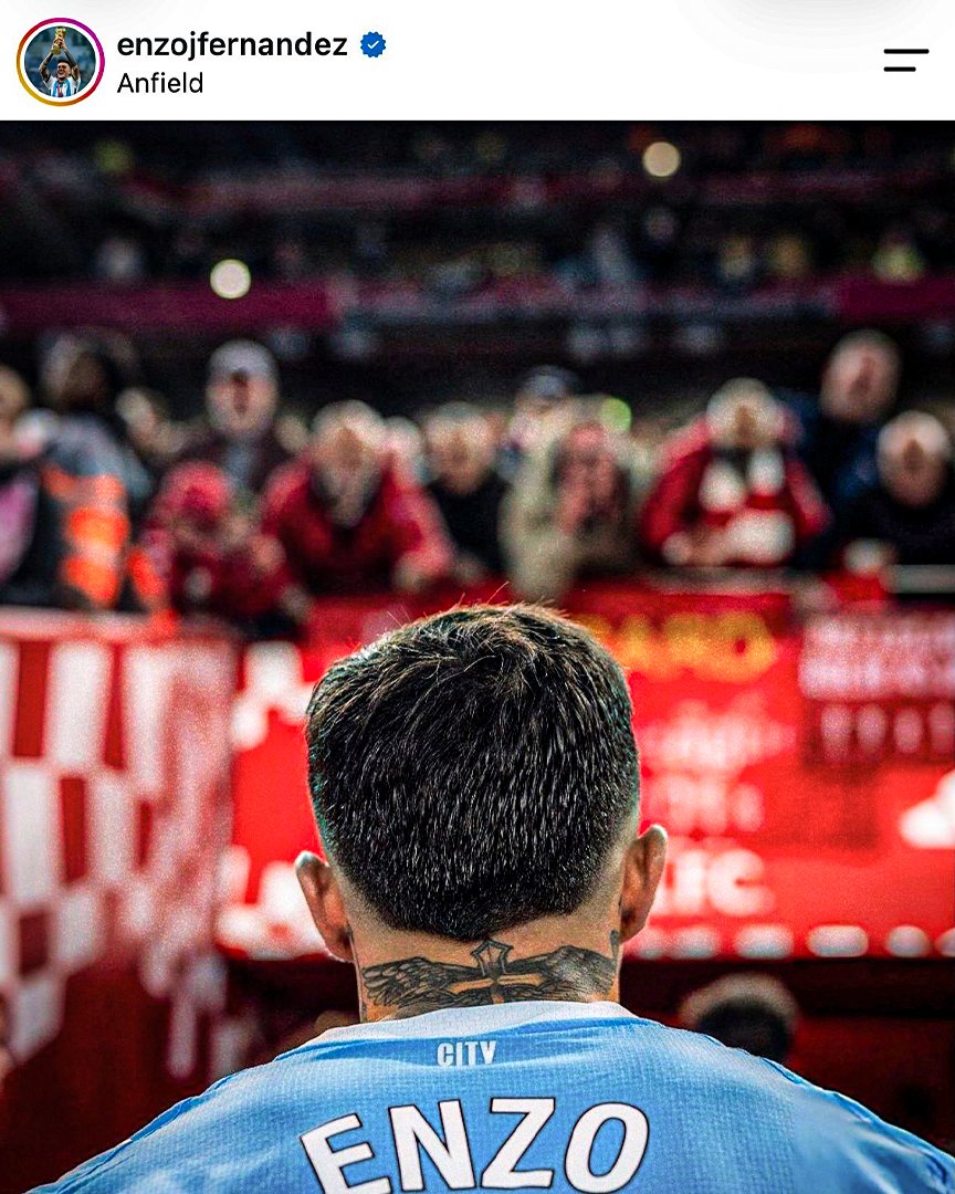 ESPNUK's tweet photo. Enzo Fernández posting these photos in his Instagram dump after Liverpool vs. City.

Bro loves it 😅 https://t.co/pwHs9CtnXt
