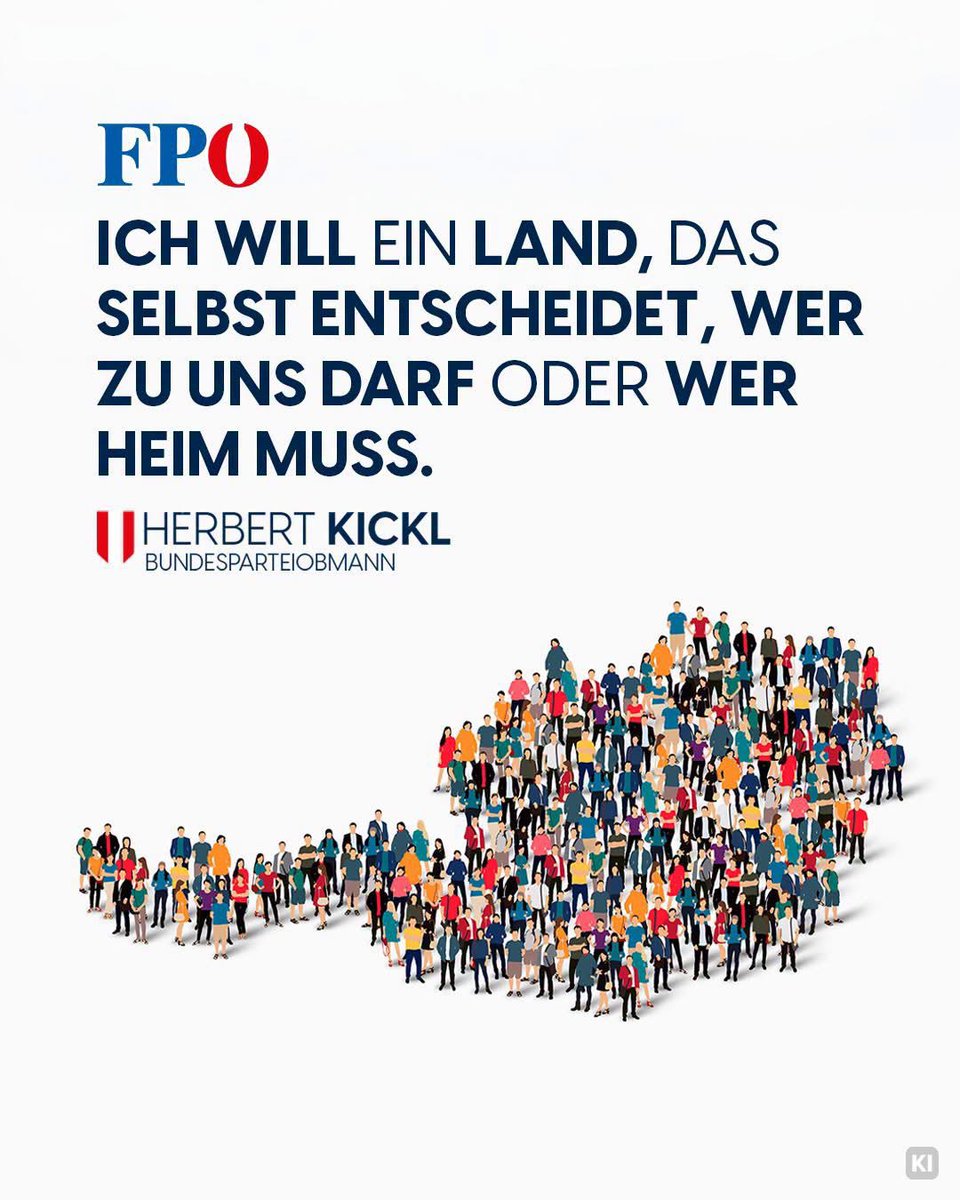 FPOE_TV's tweet photo. Österreich muss wieder selbst bestimmen können, wer in unser Land kommt und wer unser Land wieder verlassen muss. Eine verantwortungsvolle Migrationspolitik braucht klare Regeln, wirksame Grenzkontrollen und konsequente Rückführungen von Illegalen.

Das Recht, über Zuwanderung zu entscheiden, gehört für mich zu den zentralen Aufgaben eines souveränen Staates. Wer unsere Regeln respektiert und legal zu uns kommt, weiß, woran er ist. Wer kein Recht hat, hier zu bleiben, muss wieder gehen.