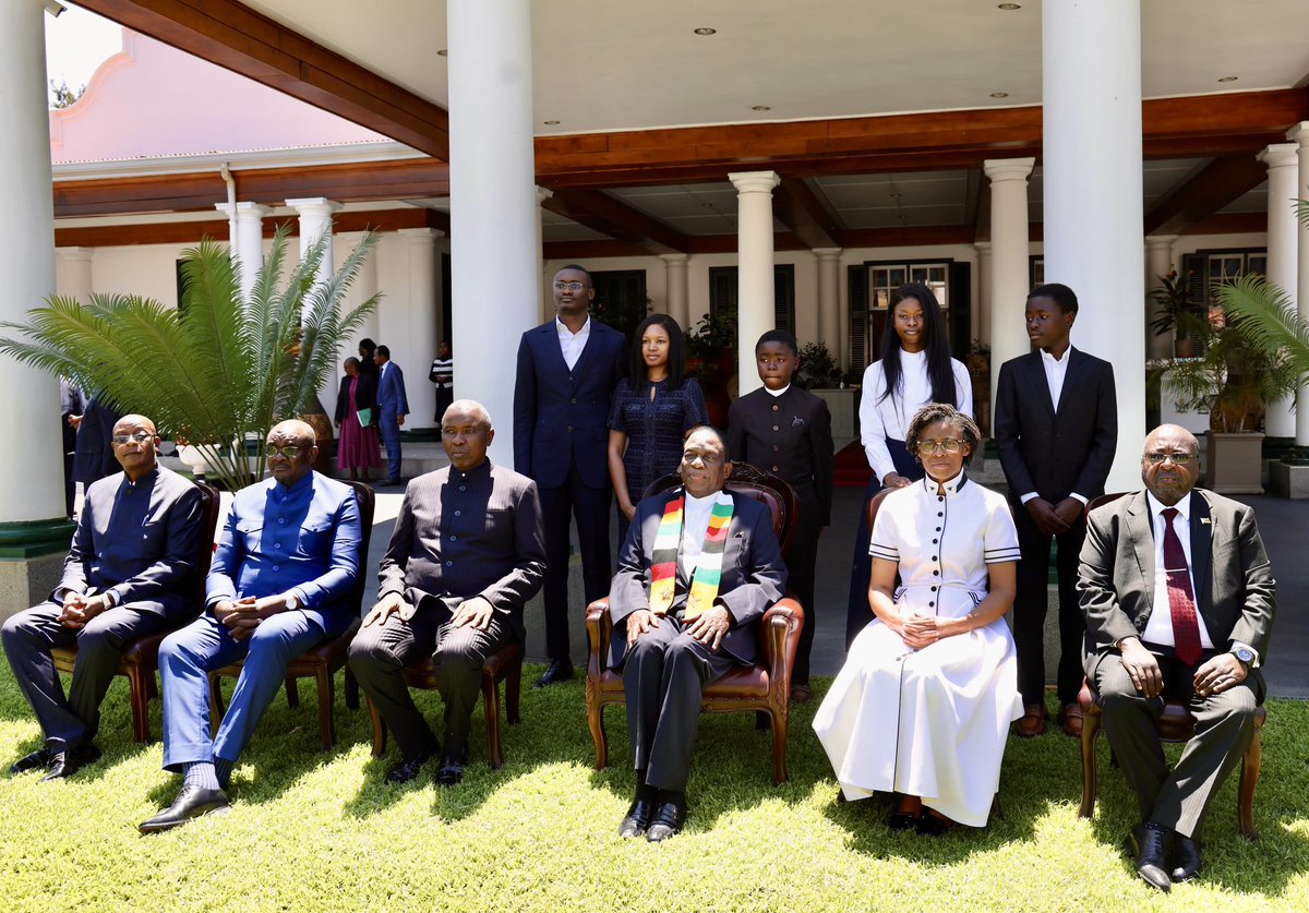 edmnangagwa's tweet photo. This morning, at State House, I presided over the swearing-in of Senator Kudakwashe Regimond Tagwirei as the Minister of Economic Development and Investment Promotion, in line with Subsections 1 and 6 of Section 104 of the Constitution of Zimbabwe.

This follows our strategic decision to split the former Ministry of Finance, Economic Development and Investment Promotion into two dedicated portfolios.

By creating two distinct ministries with clearly defined mandates and leadership, we are sharpening our focus on robust macroeconomic management while aggressively driving investment and industrial growth. Together, we continue to build a stronger, more resilient economy for all Zimbabweans.
