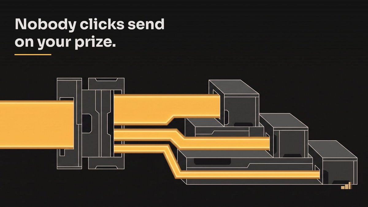 playggguild's tweet photo. What "the contract pays the winners" actually means:

Nobody clicks send on your prize. Once the final standings are in, the split agreed before anyone joined is applied automatically.

No reminders. No follow-ups. No "sorry, busy week."

#Soroban #Stellar https://t.co/pIeVmGZ3nY