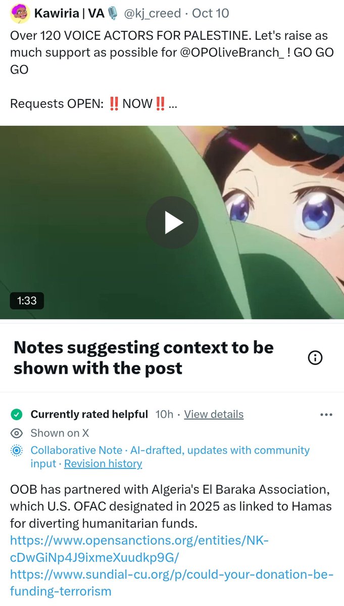 ChibiReviews's tweet photo. BREAKING NEWS:

This is what is hurting anime and censoring it. We actually have English Voice Actors sending money to TERRORIST ORGANIZATIONS

Anyone that likely stands up against this gets removed from the industry and slandered. More people need to be speaking out about this. https://t.co/cCAE4bL41M