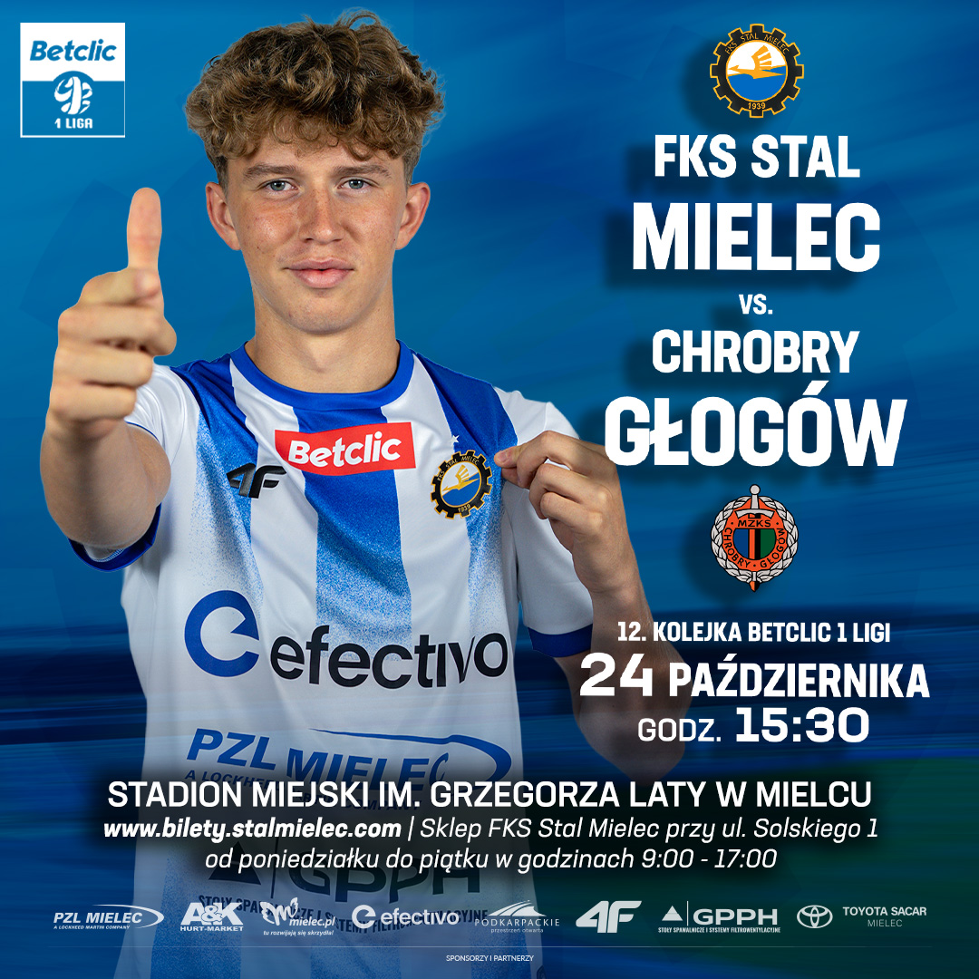 FksStalMielec's tweet photo. ⚽️ Kolejne ligowe emocje przy #S1 już 24 października. Podejmiemy wtedy @ChrobryGlogowSA ⚽️
🎟️ Bilety dostępne online na https://t.co/5O9yYS0UHE oraz w Sklepie FKS Stal Mielec, od poniedziałku do piątku w godz. 9:00–17:00.
____
#STMCHR | SO 📆 24.10. | godz. 15:30 | #S1 🏟️ https://t.co/NXIi2WdQGg