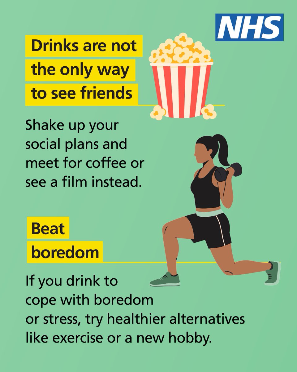 NHSuk's tweet photo. Trying to drink less alcohol can be tricky for some – but we’ve got a game plan.

If you're trying to drink less alcohol, even just sticking to a few drink-free days a week is a great step in the right direction.

Visit https://t.co/I88UmmqFHq for more information. https://t.co/XvzrJ0PAYM