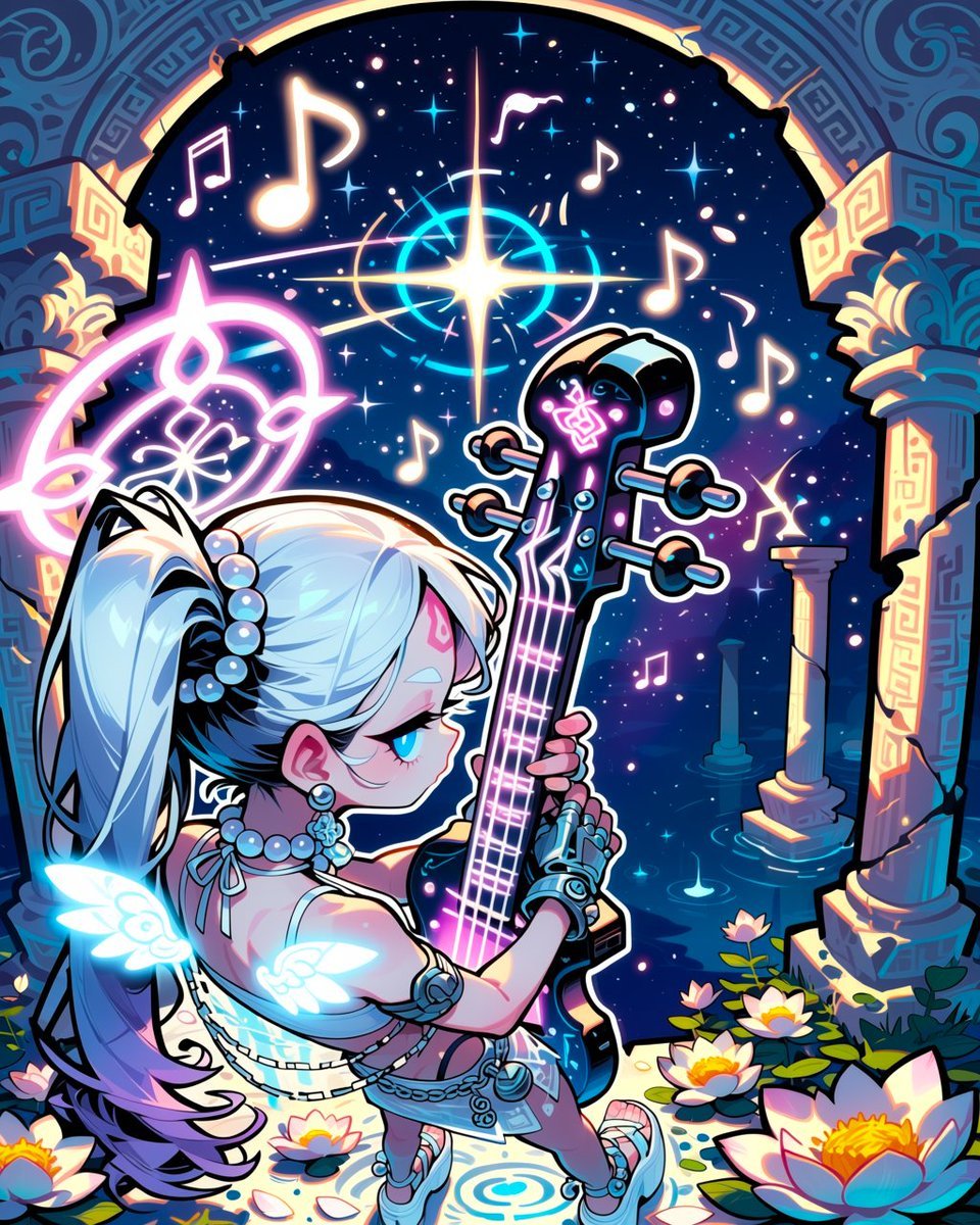 AImaidoX's tweet photo. 万象の奏者 サラスワティ

「運命だって、書き換えられる🎼」

創造神ブラフマーの妃であり、あらゆる知恵を司る。
学問や芸術、そして言葉さえも、人が彼女から授かった。
絵は空間に、そして音は時間にキャンバスを見出す。
宇宙の複雑な因果律さえも、彼女にとってはただの楽譜にすぎない。

#AIイラスト #AIart