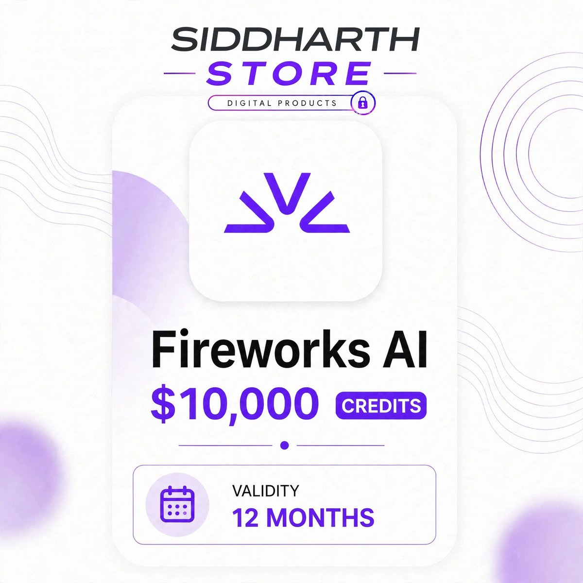 Siddharthstoree's tweet photo. 🔥 Fireworks AI — sirf Siddharth Store par! ✅ Original plan | ✅ Instant delivery 📩 Order ke liye DM karo 🌐 https://t.co/vsQT3B10p0 💬 WhatsApp: https://t.co/ZH5OIvLYM7 #SiddharthStore #FireworksAI #DigitalProducts https://t.co/i5kVTHdvLx