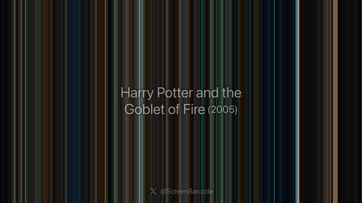 ScreenBarcode's tweet photo. Harry Potter and the Goblet of Fire (2005) · barcode & poster
directed by Mike Newell · 2h 37m
created by J.K. Rowling (@jk_rowling)

cast: Daniel Radcliffe, Rupert Grint, Emma Watson, Brendan Gleeson, Michael Gambon, Robert Pattinson, Ralph Fiennes, Robbie Coltrane, Alan Rickman, David Tennant, Clémence Poésy, Stanislav Yanevski, Frances de la Tour, Miranda Richardson, Gary Oldman, Jason Isaacs, Maggie Smith, Timothy Spall, Roger Lloyd Pack, David Bradley, Warwick Davis, Tom Felton, Shirley Henderson, Mark Williams, Robert Hardy, James Phelps, Oliver Phelps, Bonnie Wright, Matthew Lewis, Katie Leung