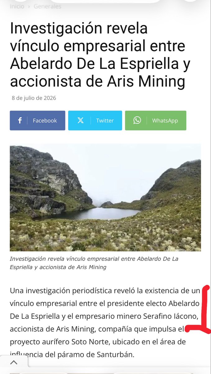 ColomboSweden's tweet photo. APLAUDAN, CAFRES HPTAS 👇🏽

Serafino Iácono, el empresario que quiere destruir el páramo de Santurbán, es socio de Abelardo.

Abelardo le facilitó el camino.
Ahora van a contaminar el agua de millones de colombianos

Los santandereanos votaron por su propia destrucción.
Miserables https://t.co/xP8EAat3aC