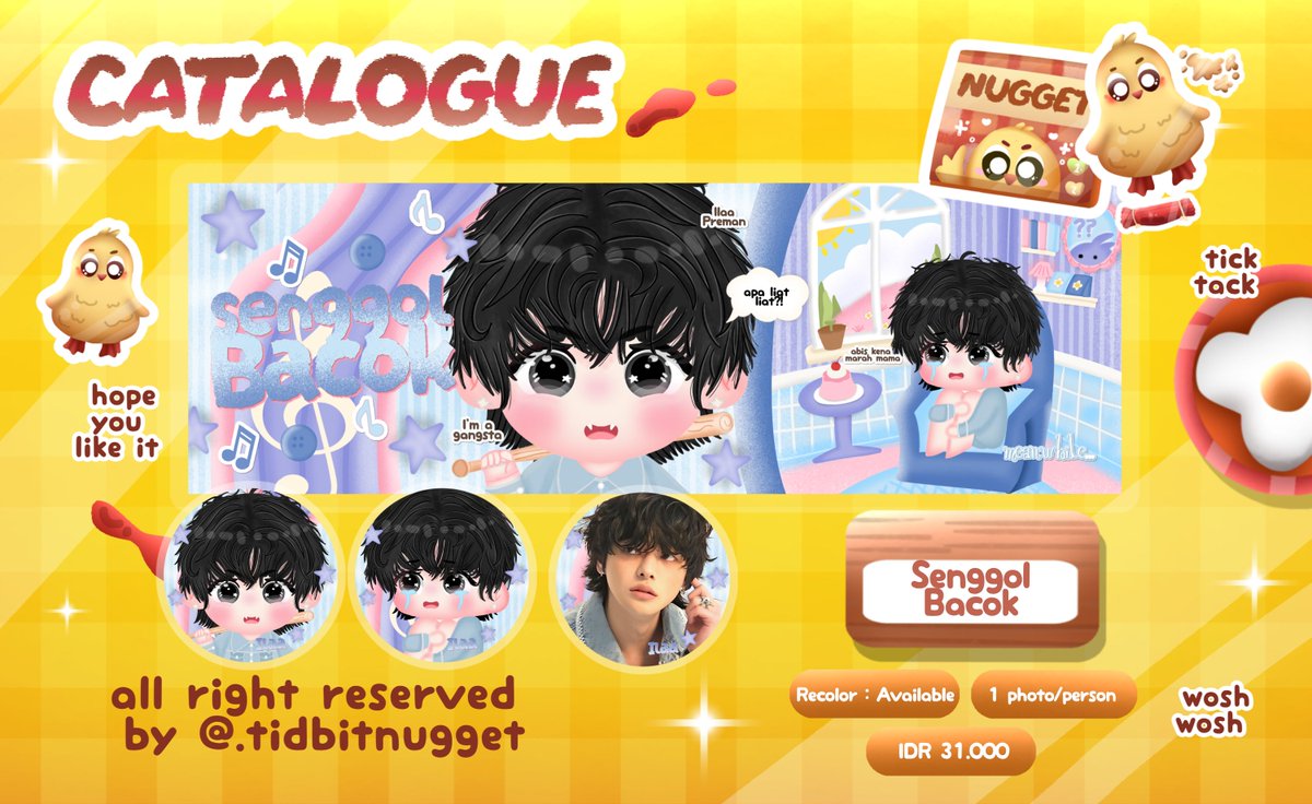 tidbitnugget's tweet photo. A Repost would be appreciated! Thank you! #bealanja 

Halo temen-temen, Rangie perdana OPEN TITIPAN katalogue layout chibi nih! Pricinya sudah  tertera yaa, aku akan ambil slot secukupnya aja. jangan lupa baca ketentuannya di bawah! 🫶 https://t.co/jrdyivRyAg
