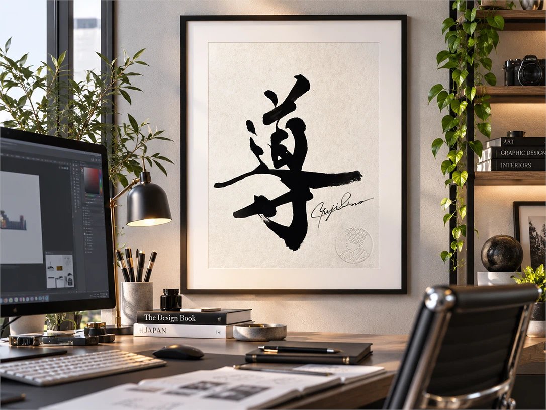d_r_e_design's tweet photo. おの｜文字を書く人@ono_notedさんに、うちのアカウントからイメージする一文字を書いていただきました！

『導』らしいです

メイキング動画もかっこいい、素晴らしい
https://t.co/krbPGPthTz

ありがとうございます！ https://t.co/rORT4BMF7X