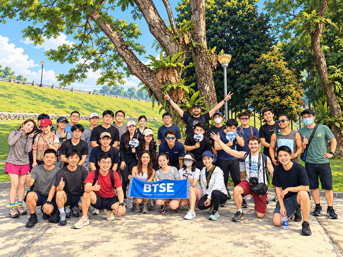 BTSE_Official's tweet photo. Hiking with the team to reset ⛰️🍃 
who’s jumping in on the next one? https://t.co/f6iEcjuzxy