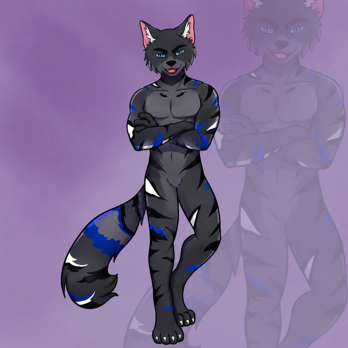 charles_vtuber's tweet photo. 🐺 Born to stand out, built to be untamed⚡
Dark vibes electric blue accents, and a wolf with a whole lot of attitude🖤🐾
#FurryArt #Fursona #FurryCommunity #AnthroArt #DigitalArtist #CharacterDesign #FurryOC #WolfFursona #CommissionOpen #CustomArtwork #FurryArtwork #OCArt https://t.co/VM2M19ws36